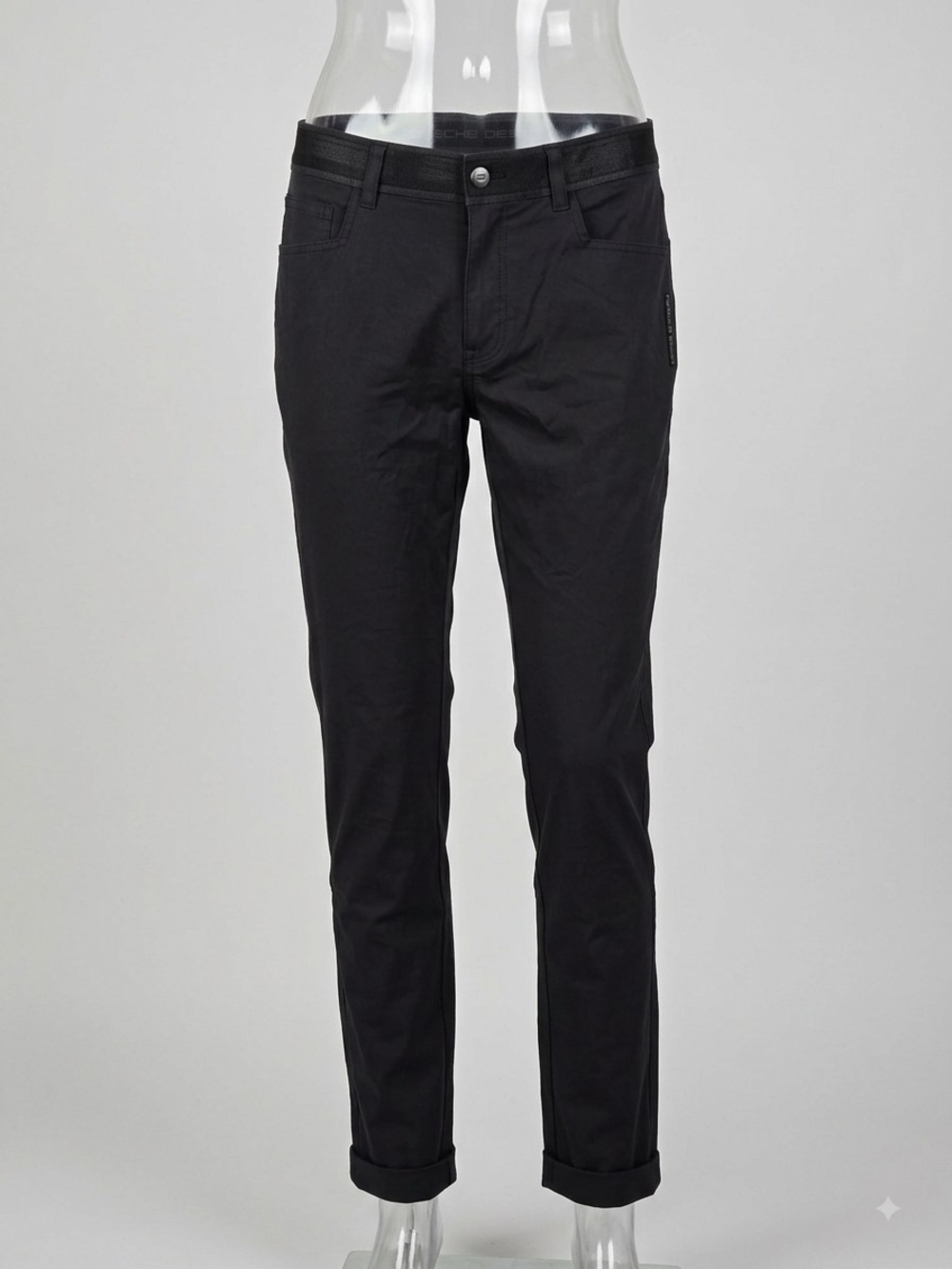 Porsche Design Men Black Stretch Tech Cotton Blend Chino Pants Trousers Size M